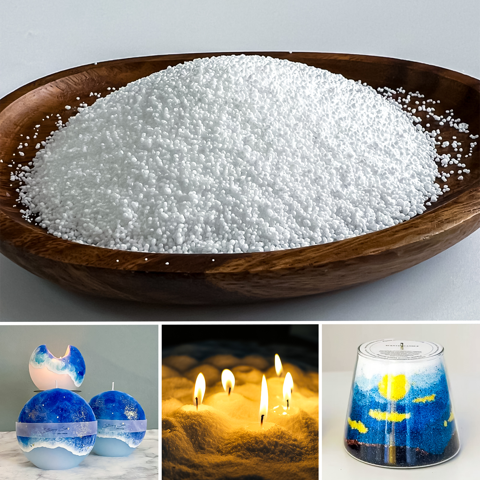 Candle Making Raw Material - 500g-1kg Sand Wax Ice Flower Wax