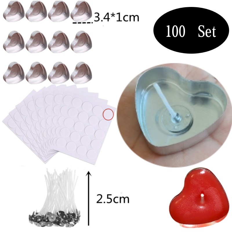 100 Sets Heart shaped Empty Al – Candle Making Diy Kit Bewertung und Preis