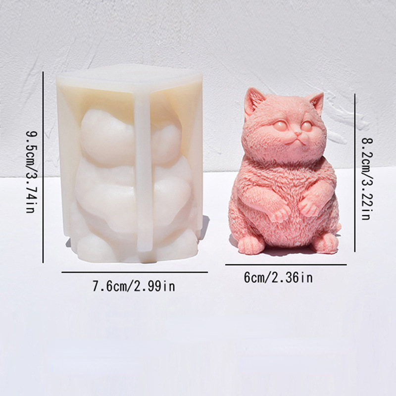 3D Fat Cat Silicone Candle Mol – Candle Making Fat Bewertung und Preis