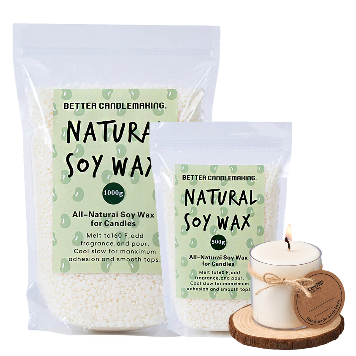 500g/1000g Natural Soy Wax DIY – Candle Making Raw Material Bewertung und Preis