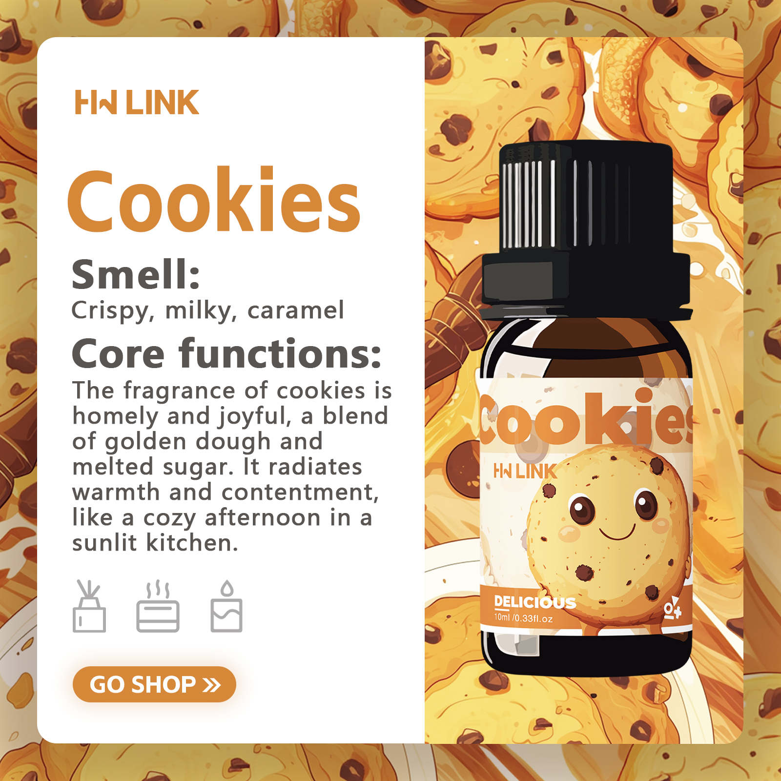 10ml Cookies Essential Oils Pe – Candle Making Raw Material Bewertung und Preis