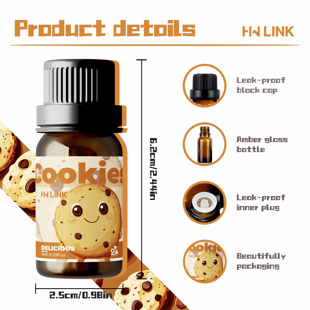 10ml Cookies Essential Oils Pe – Candle Making Raw Material Bewertung und Preis