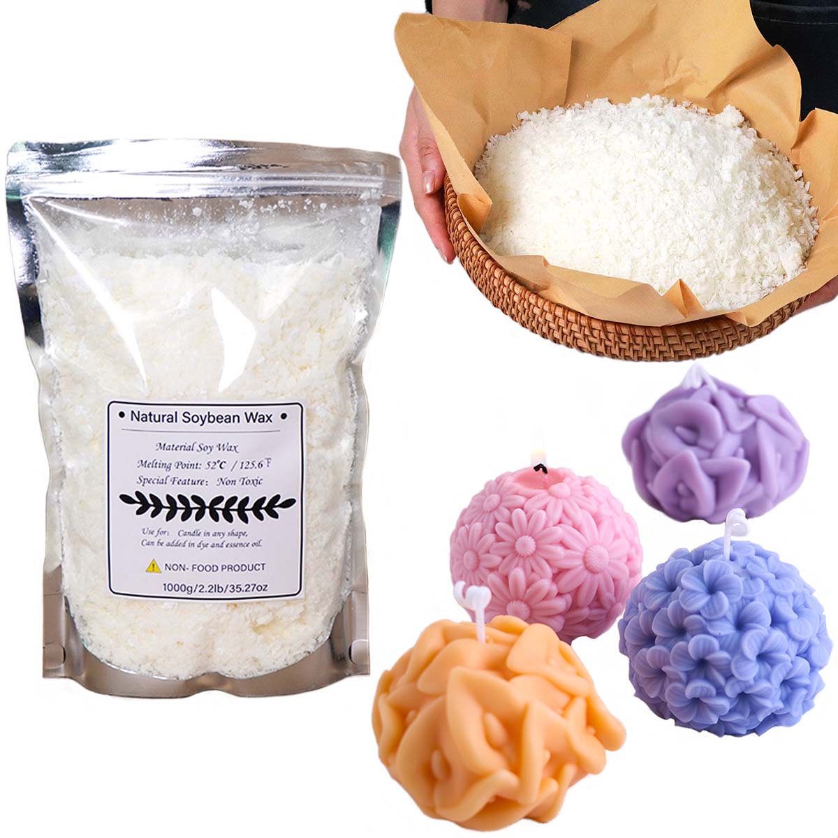 100/250/500/1000g Natural Soy  – Candle Making Raw Material Bewertung und Preis