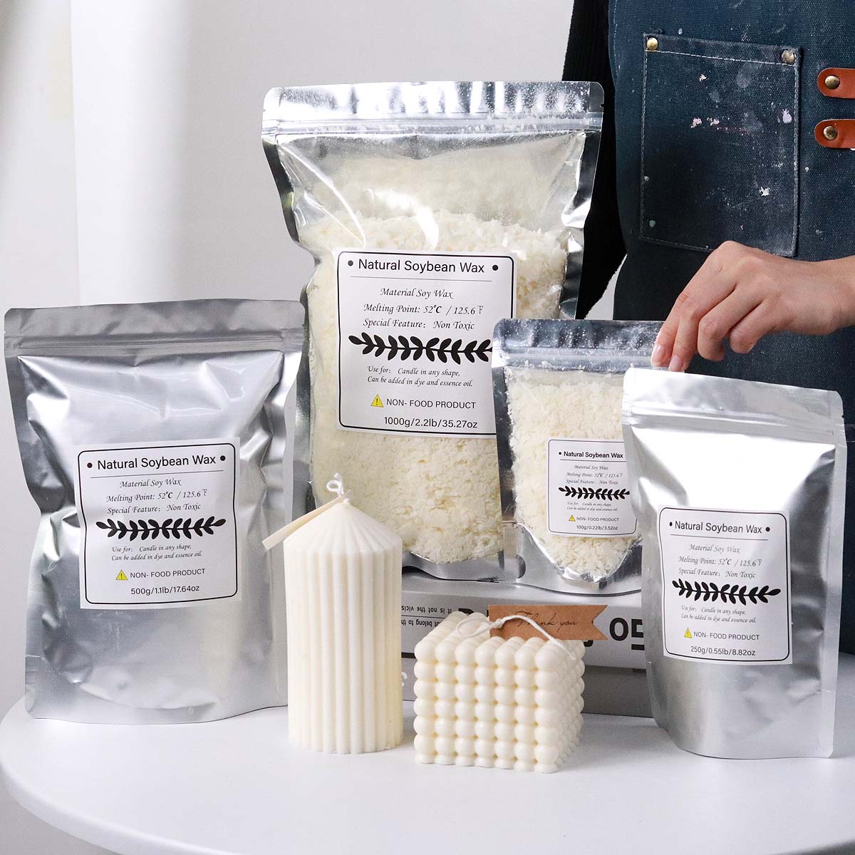 100/250/500/1000g Natural Soy  – Candle Making Raw Material Bewertung und Preis