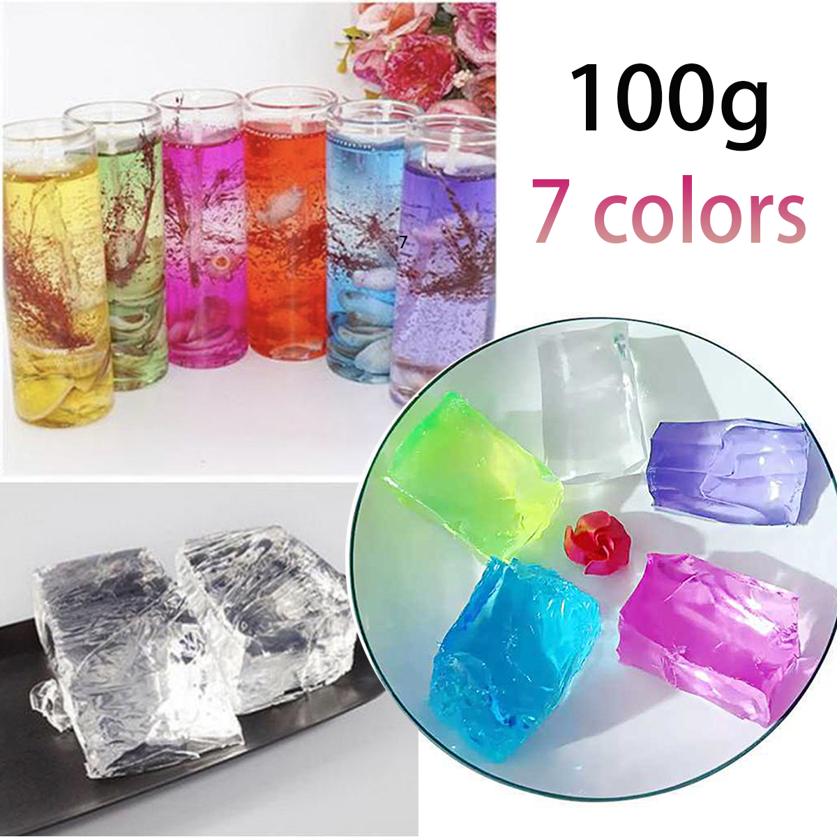 100G 7Colors Jelly Wax DIY Han – Candle Making Raw Material Bewertung und Preis