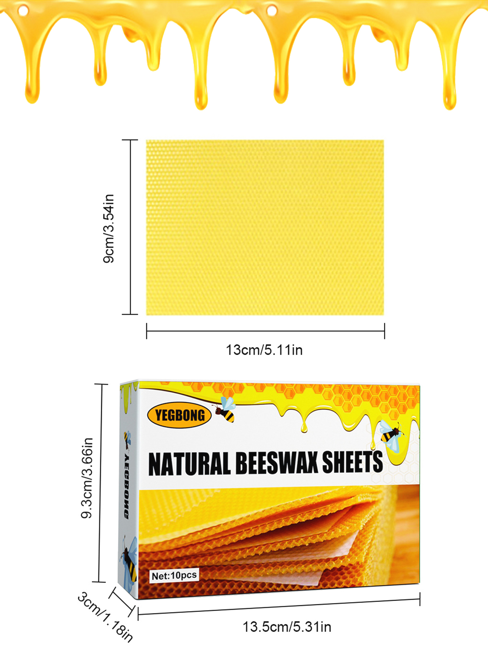 10Pcs Natural Honeycomb Bee Wa – Candle Making Raw Material Bewertung und Preis
