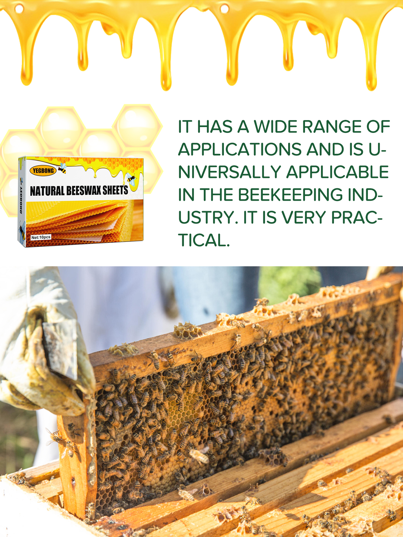 10Pcs Natural Honeycomb Bee Wa – Candle Making Raw Material Bewertung und Preis